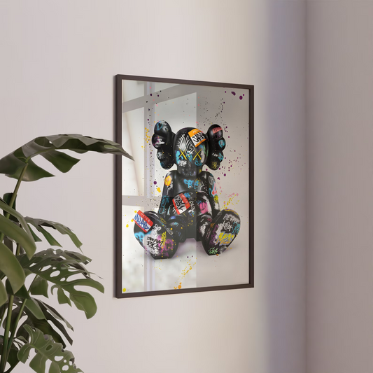 Sitting Kaws Graffiti-fied