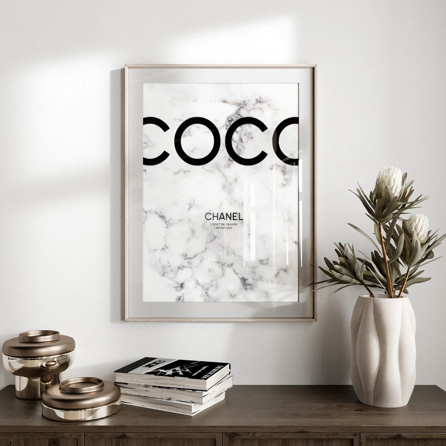 "COCO" CHANEL Marble Background