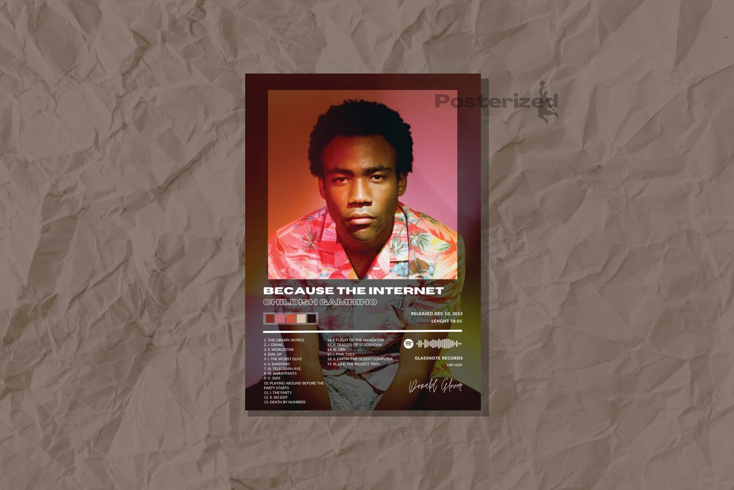 Childish Gambino "BECAUSE THE INTERNET" Album Cover