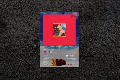 Kanye West "MY BEAUTIFUL DARK TWISTED FANTASY" Album Cover