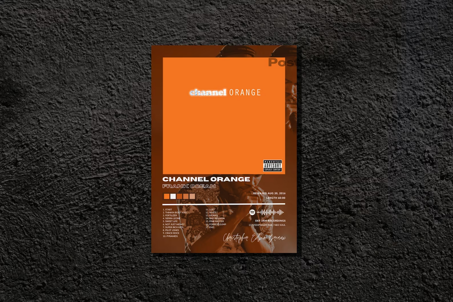 Frank Ocean " CHANNEL ORANGE " Album Cover